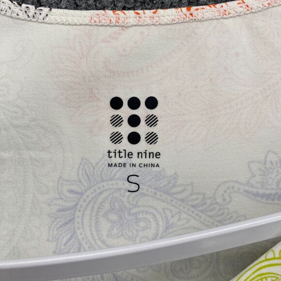 Title Nine Dress Womens S Multicolor Paisley Cowl Neck Athleisure Performance - Picture 7 of 10